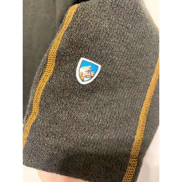 Kuhl Mens Brown Alfpaca Long Sleeve 1/4 Zip Pullover No Size Hole - Picture 4 of 8